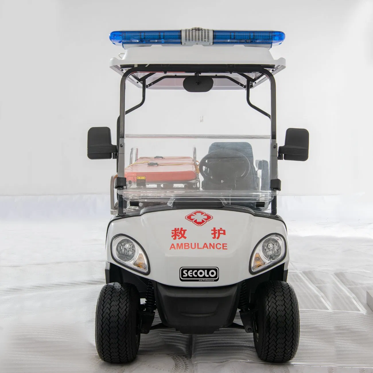 2 Seater Electric Ambulance Golf Cart for Hospital Emergency Transport