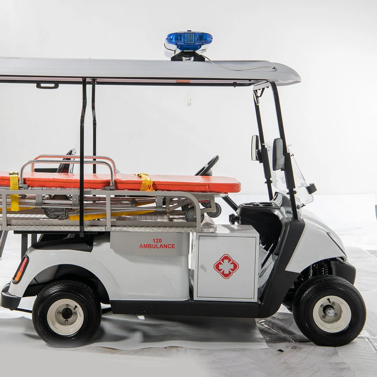 2 Seater Electric Ambulance Golf Cart for Hospital Emergency Transport