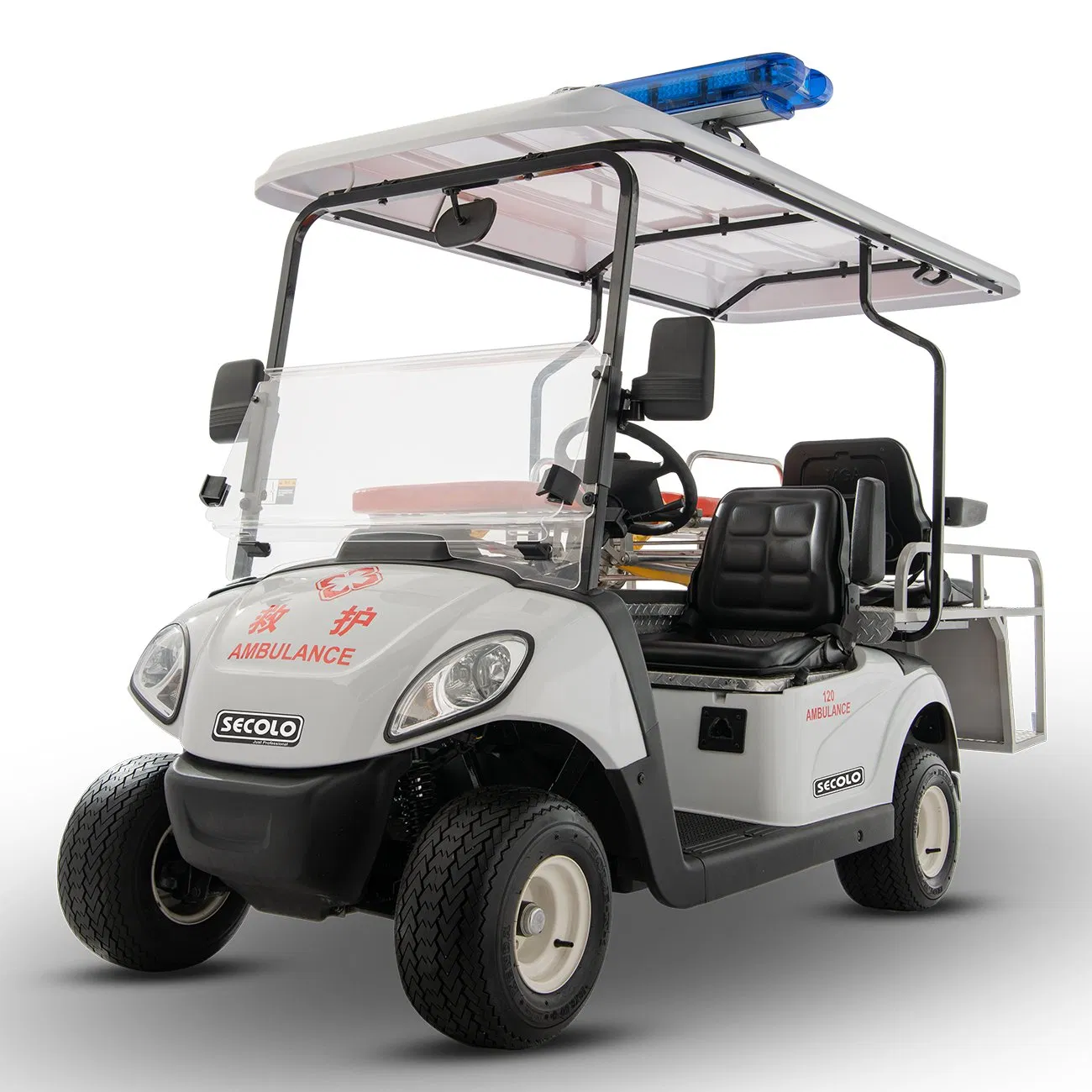 HIOEV 2 Seats Medical Emergency Electric Ambulance Cart for Hospital Use