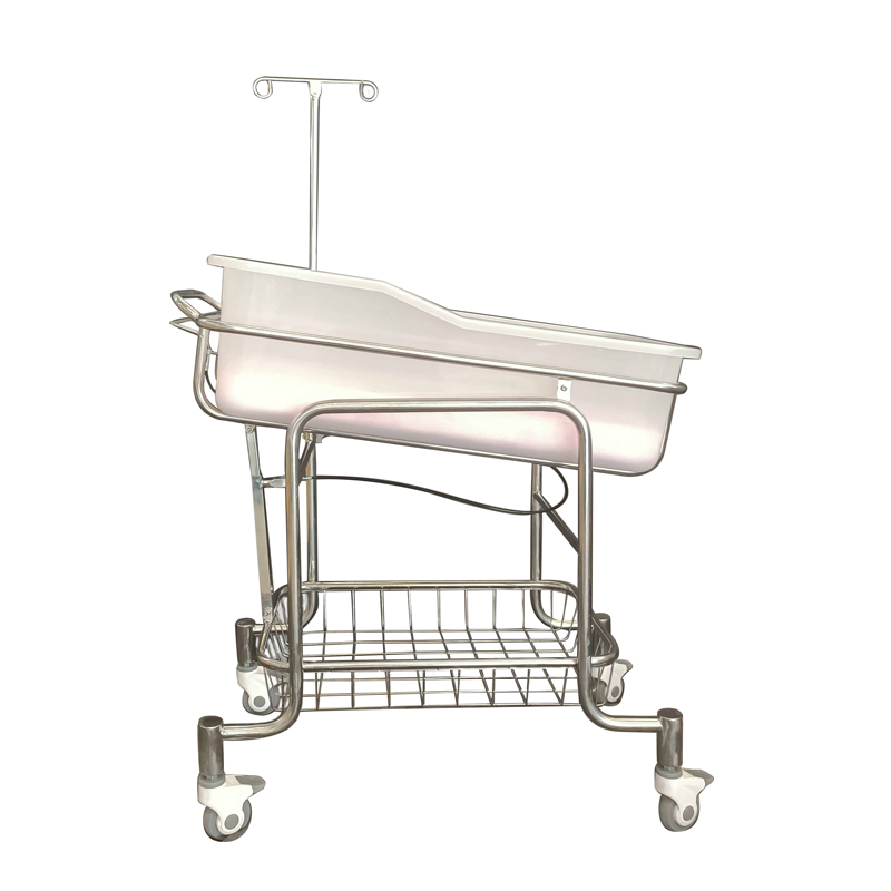 Premium Adjustable Hospital Baby Bassinet Trolley with Multi-Angle Positioning