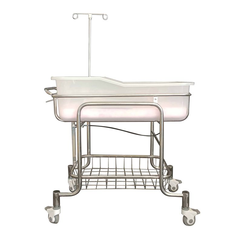 Premium Adjustable Hospital Baby Bassinet Trolley with Multi-Angle Positioning