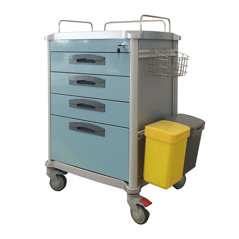 Medical Procedure Medicine Supply Cart - Stainless Steel Dispensing Trolley for Hospital Use