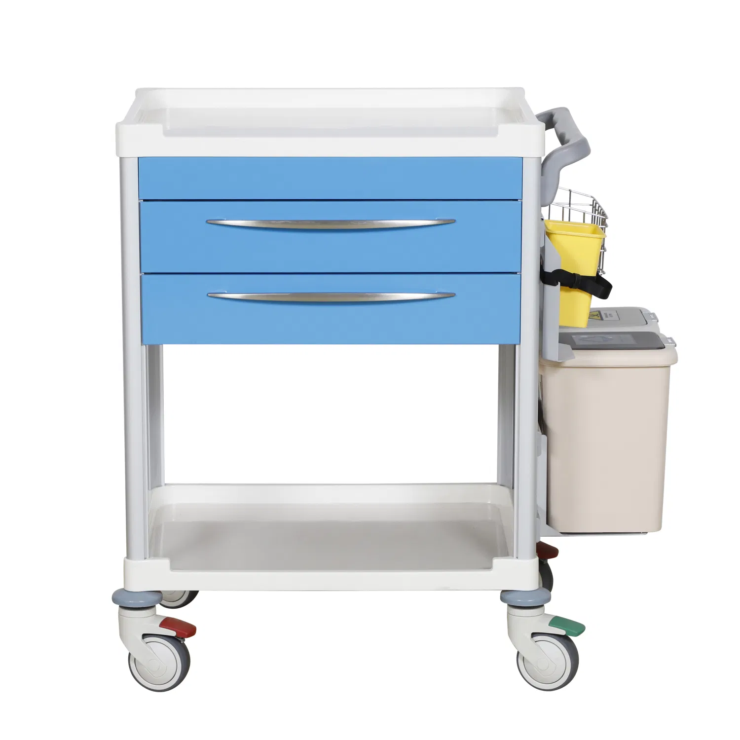 ABS Therapy Drugs Nursing Trolley - Hospital Medical Treatment Cart with IV Pole