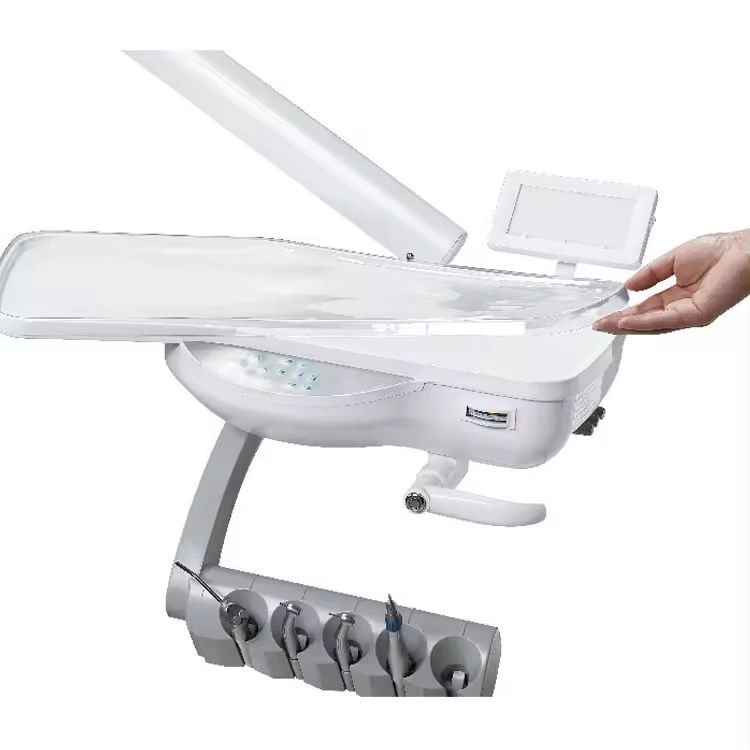Professional Adjustable Electric Dental Chair with LED Sensor Light & Thermostatic Water System