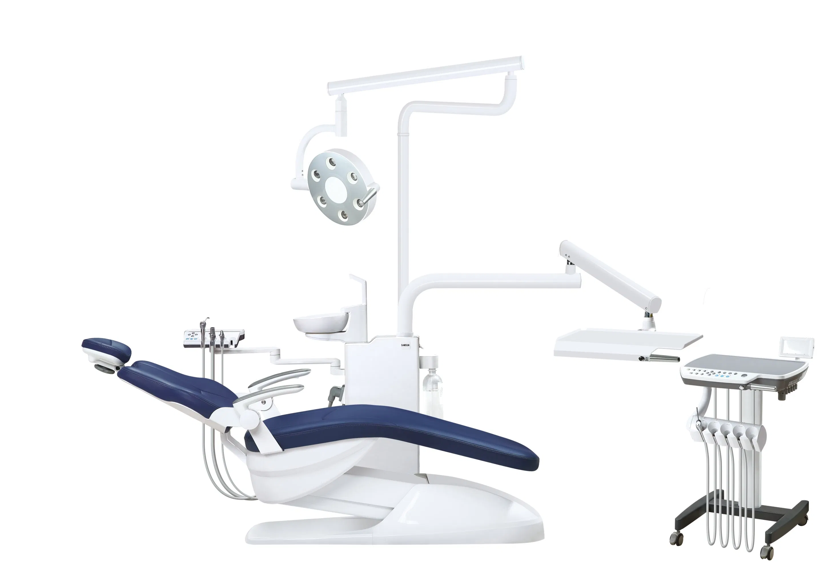 S680 Luxury Dental Chair Unit with Adjustable LED Sensor Lamp for Dental Clinics