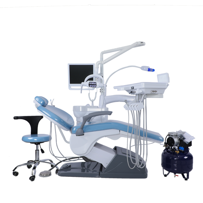 Professional Portable Dental Chair Unit with LED Light & Water Spray for Dental Clinics