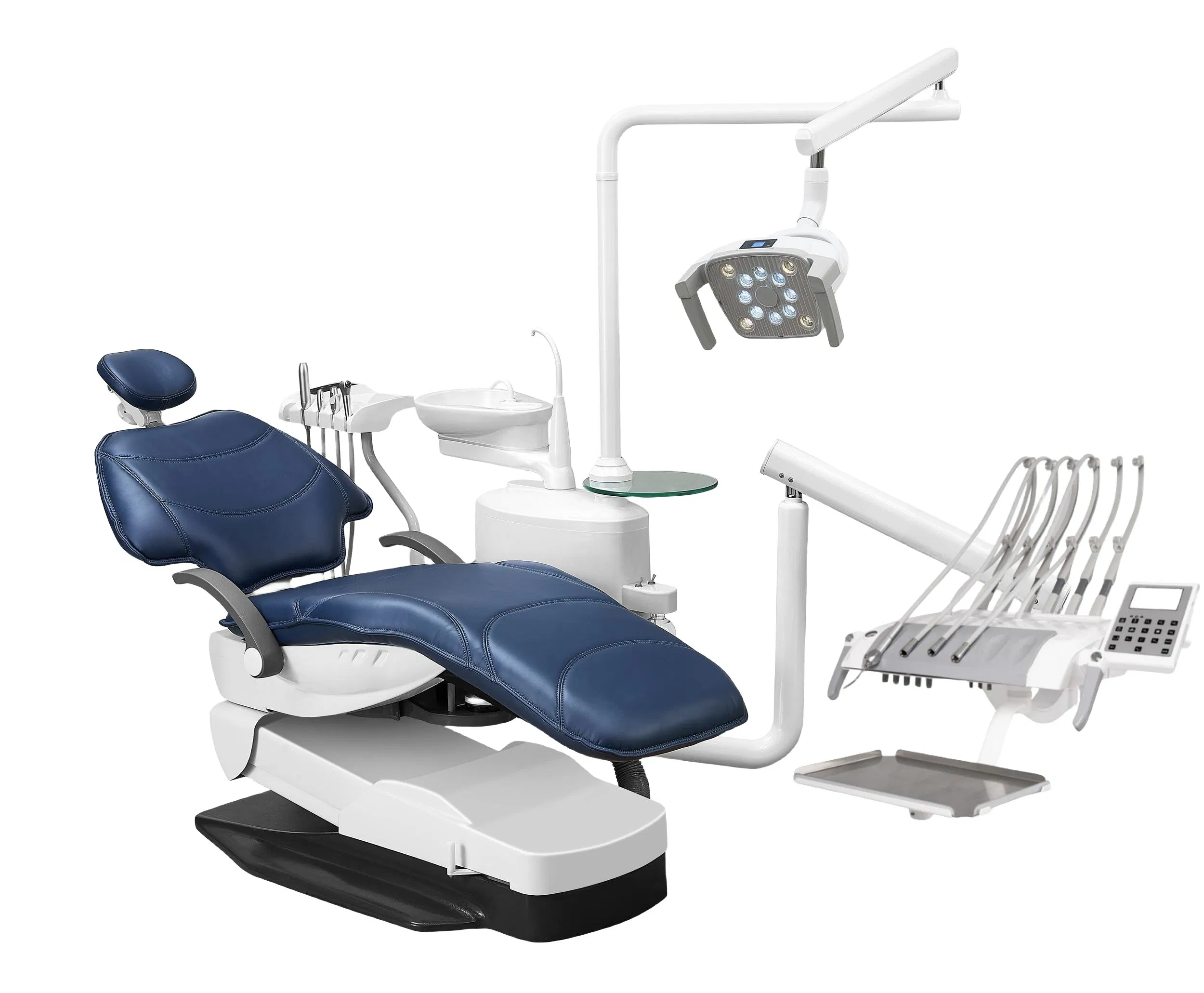 Premium Leather Dental Chair Unit KJ-918 with Aluminum Frame - ISO/CE Certified Dental Equipment