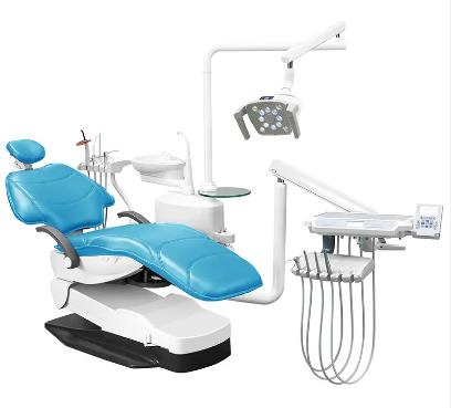 Premium Leather Dental Chair Unit KJ-918 with Aluminum Frame - ISO/CE Certified Dental Equipment