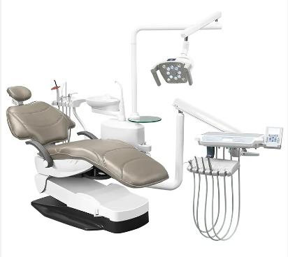 Premium Leather Dental Chair Unit KJ-918 with Aluminum Frame - ISO/CE Certified Dental Equipment