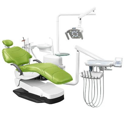 Premium Leather Dental Chair Unit KJ-918 with Aluminum Frame - ISO/CE Certified Dental Equipment