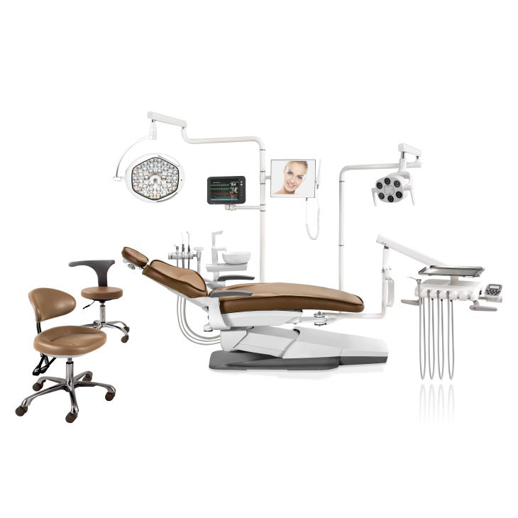 High Quality American Style Dental Chair Unit with LED Light for Dental Clinics