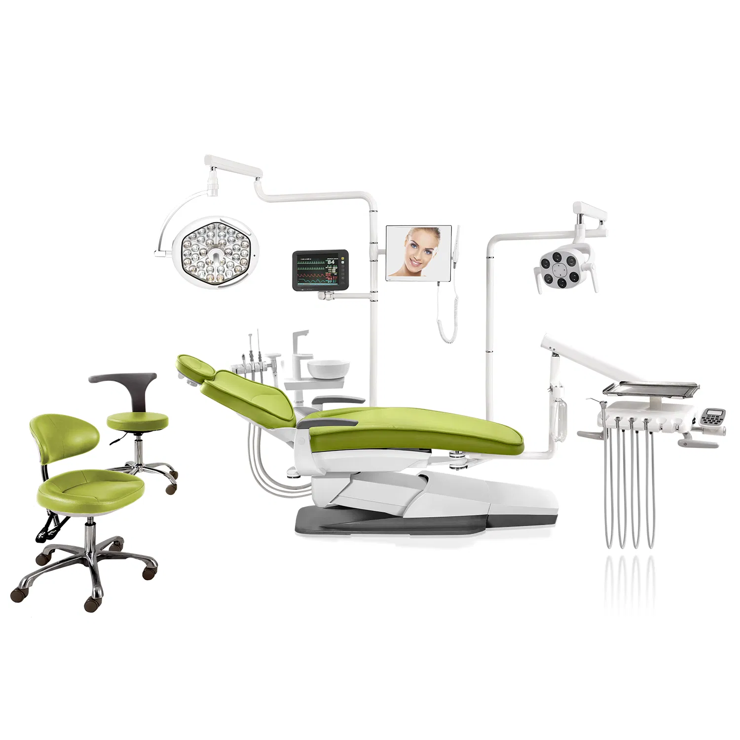 High Quality American Style Dental Chair Unit with LED Light for Dental Clinics