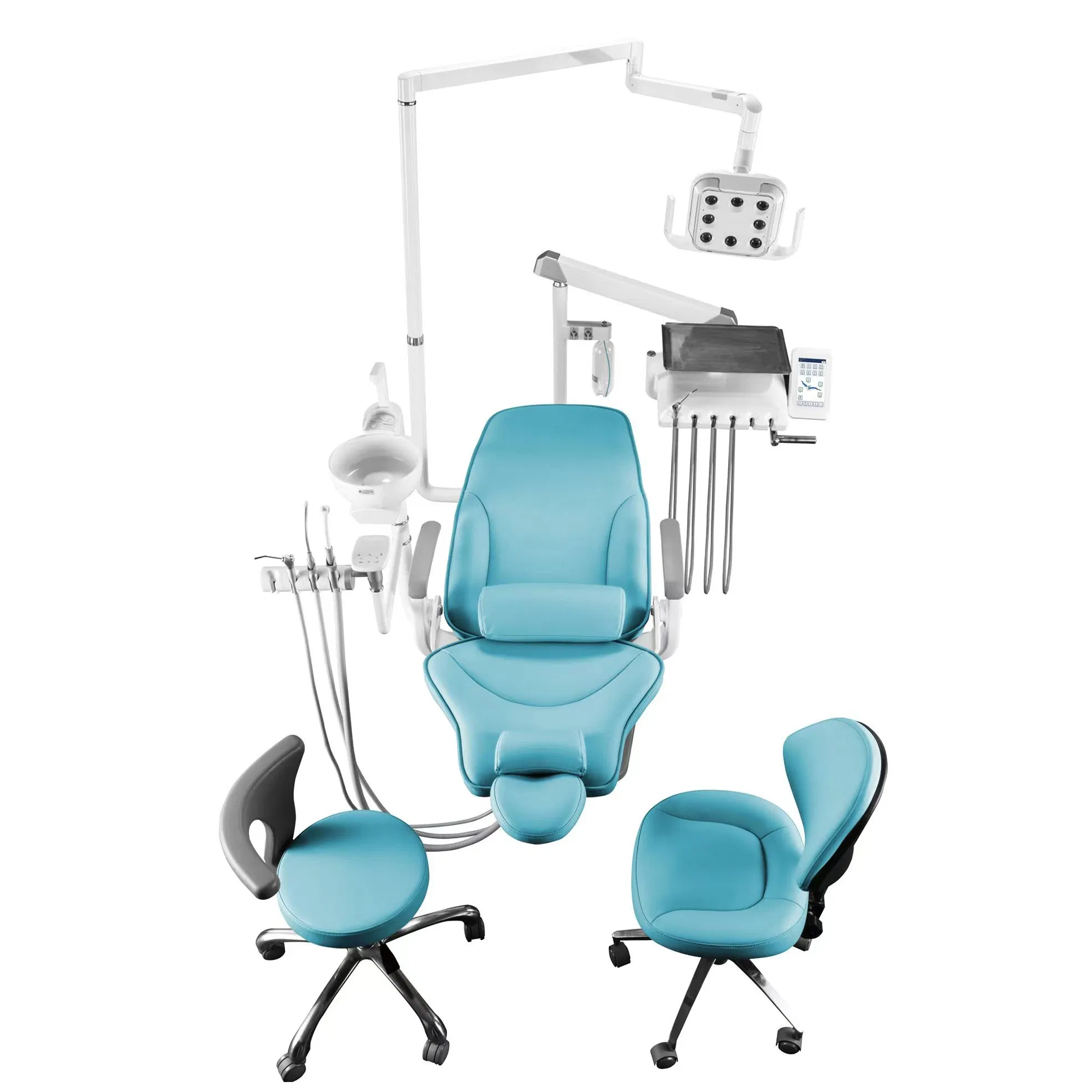 High Quality American Style Dental Chair Unit with LED Light for Dental Clinics