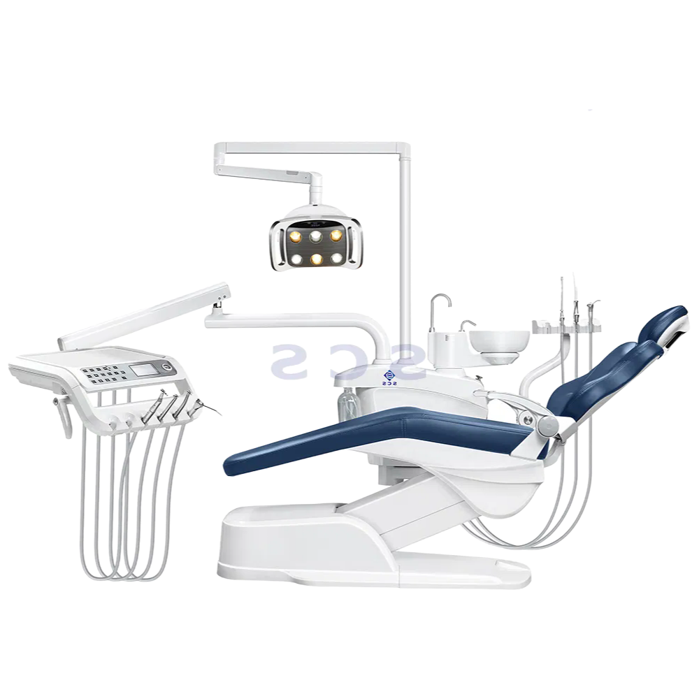 Professional Electric Dental Chair with LED Light - SCS 600 Model for Hospital & Clinic Use