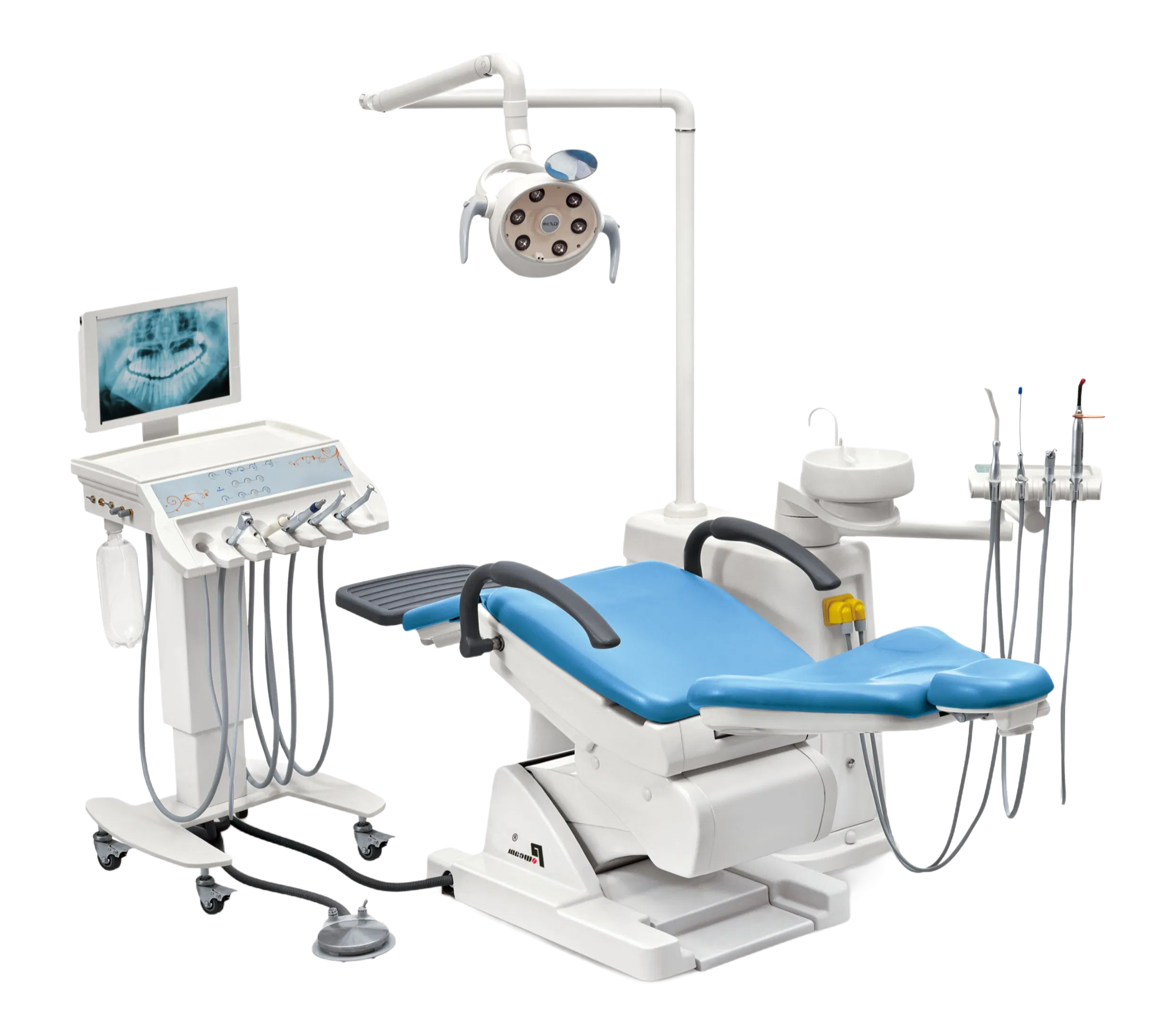 Factory Direct Cheap Dental Chair DU-327 - Customizable Dental Equipment with LED Operation Lamp, Built - in X - film Viewer & Water Heating System