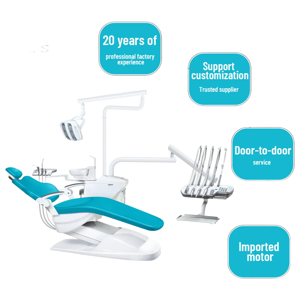 Factory Direct Dental Chair Supply: S630 Electric Dental Chair with Rotatable Tray and Ceramic Spittoon