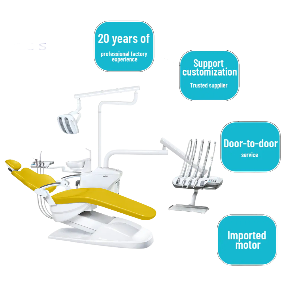 Factory Direct Dental Chair Supply: S630 Electric Dental Chair with Rotatable Tray and Ceramic Spittoon