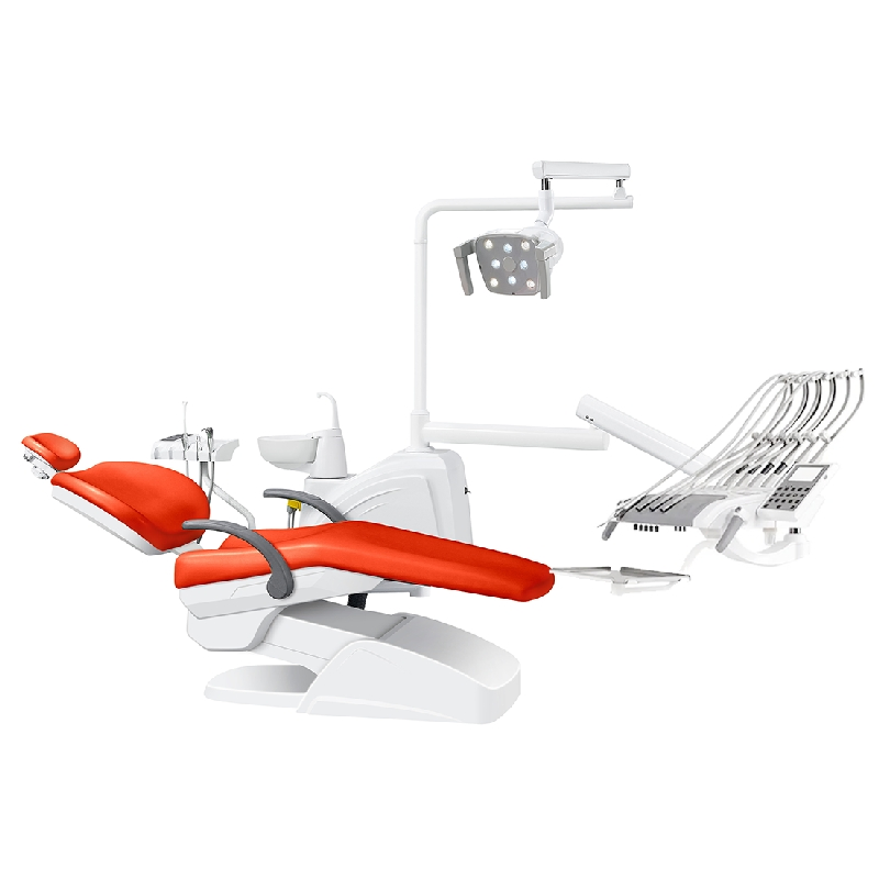 Multifunctional Electric Dental Chair with 4/2 Handpiece Holes and 8 LED Bulbs
