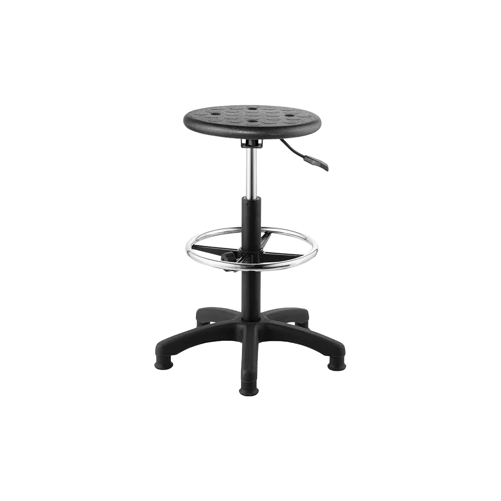 Wholesale Customizable PU Stool with Swivel Casters SJ207 Model for Commercial Spaces