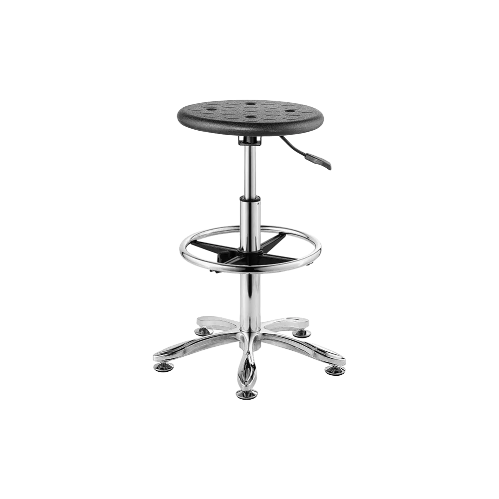 Wholesale Customizable PU Stool with Swivel Casters SJ207 Model for Commercial Spaces