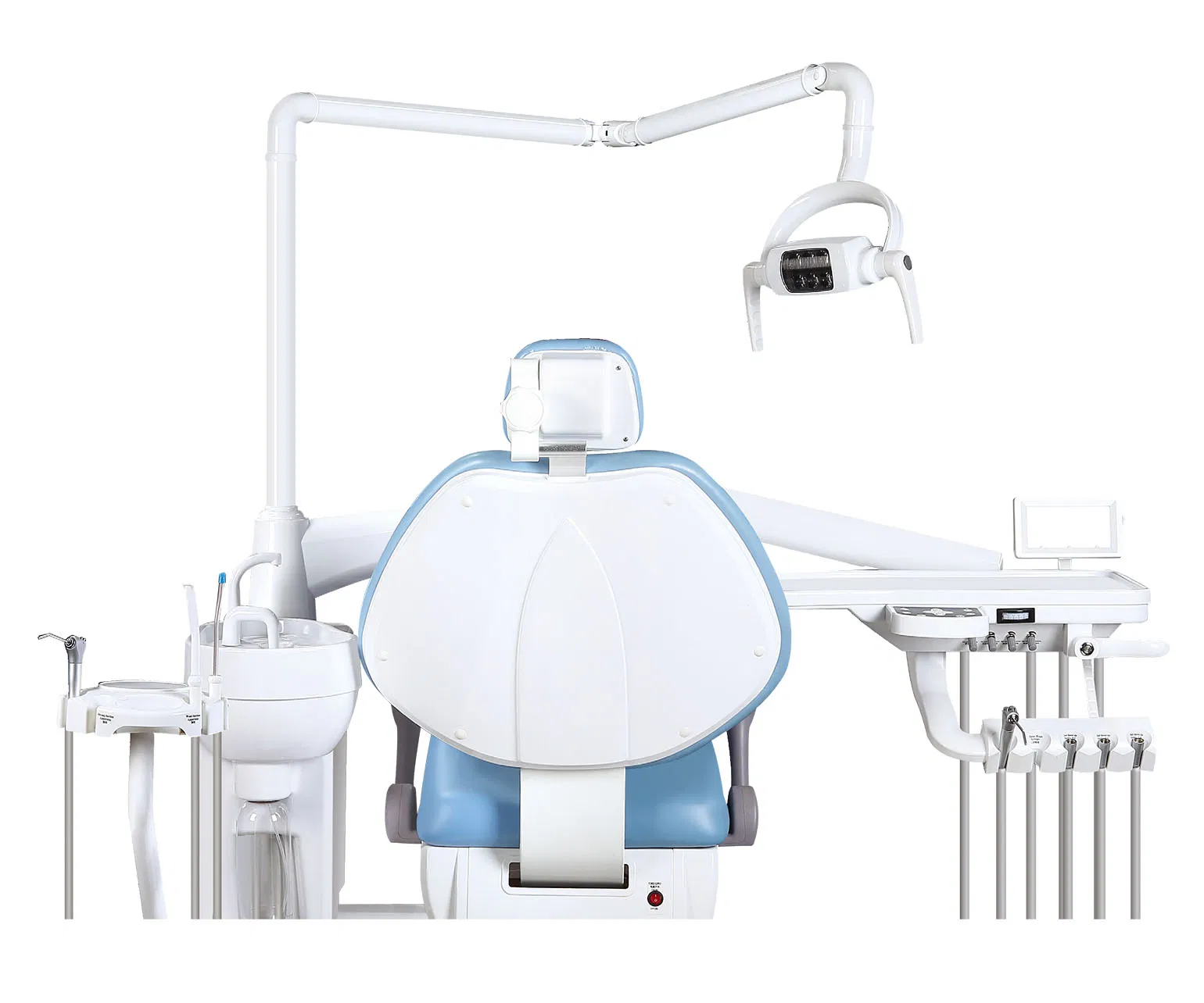 High-End Dental Patient Chair with 12-Memory Control System and Ceramic Spittoon