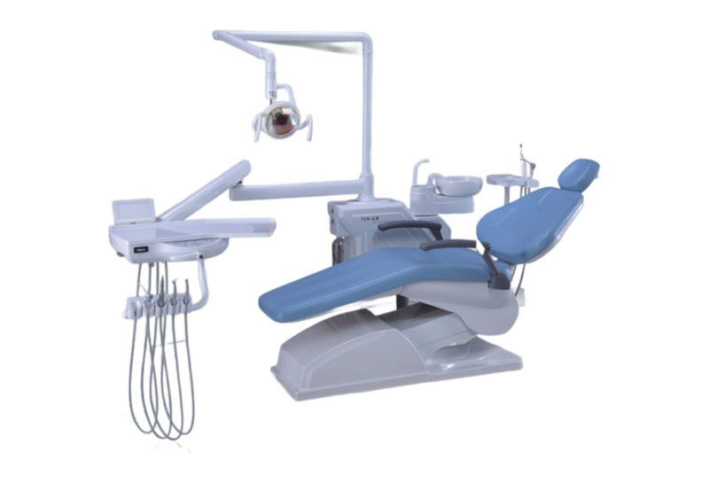 Factory Direct Supply Dental Chair Unit KJ-917 with Ceramic Cuspidor and PU Cushion