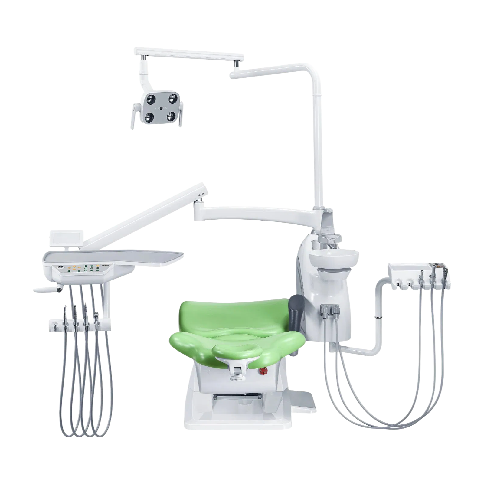 High-End Integral Dental Unit Equipment with Rotatable Spittoon and Comfortable Cushion