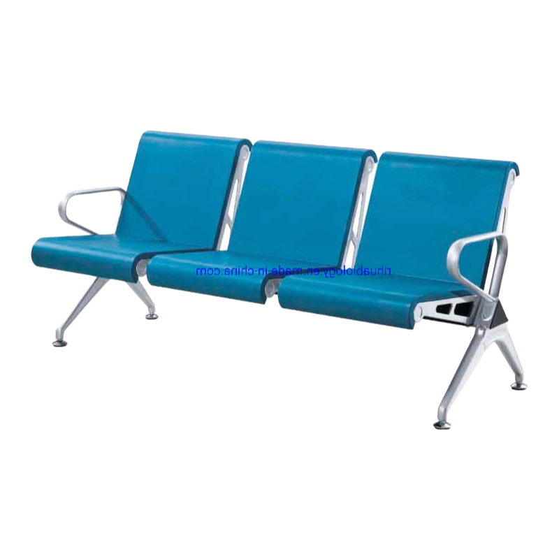 Factory Supply Airport Waiting Chair with Steel Support Frame and Silver Metallic Paint