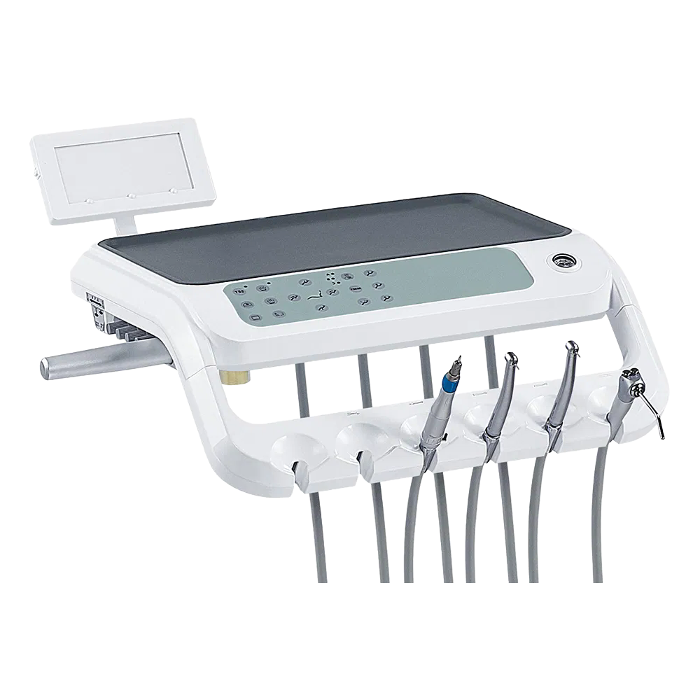 High-Quality Dental Chair Unit with LED Sensor Light and Multi-Function Foot Control