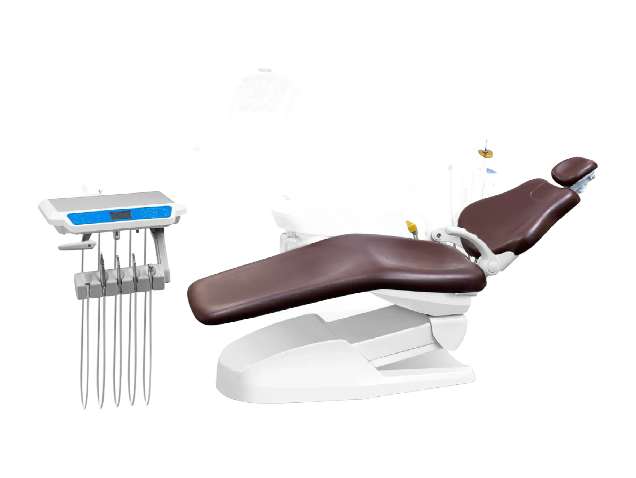 Wholesale Custom Dental Chair with Double Arm Tool Tray and Leather Cushion
