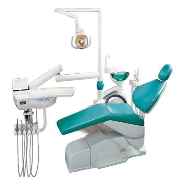 Ergonomic DT638A Dental Unit with Quiet Electric Lift Chair and Halogen Lamp