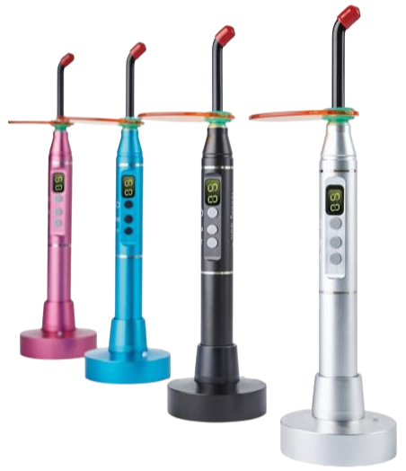 Colorful Aluminum Alloy Dental Curing Light with Pulse/Ramp Mode and Long Battery Life