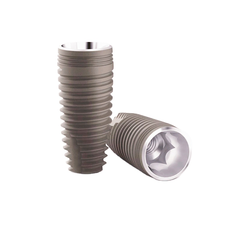 Customizable Titanium Dental Implants with Reverse Taper Straight Taper Design