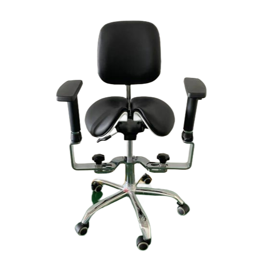Customizable Ergonomic Saddle Stool with Padded Seat - BIFMA Standard Office Furniture