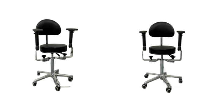 Customizable Ergonomic Saddle Stool with Padded Seat - BIFMA Standard Office Furniture