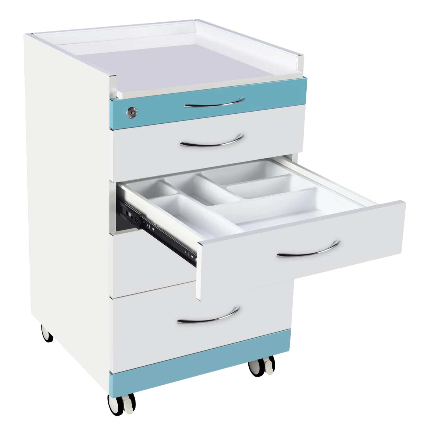 Durable 4-Layer Dental Wall Mounted Cabinet with Glass Window