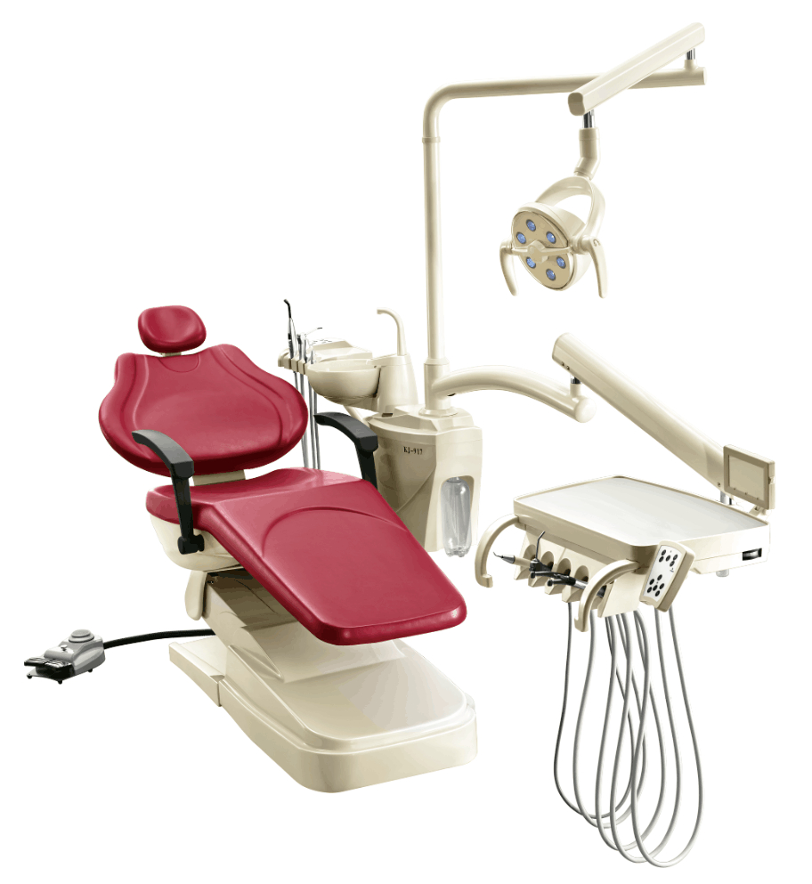 Professional Dental Equipment with LED Operation Light and Ceramic Spittoon for Dental Clinics