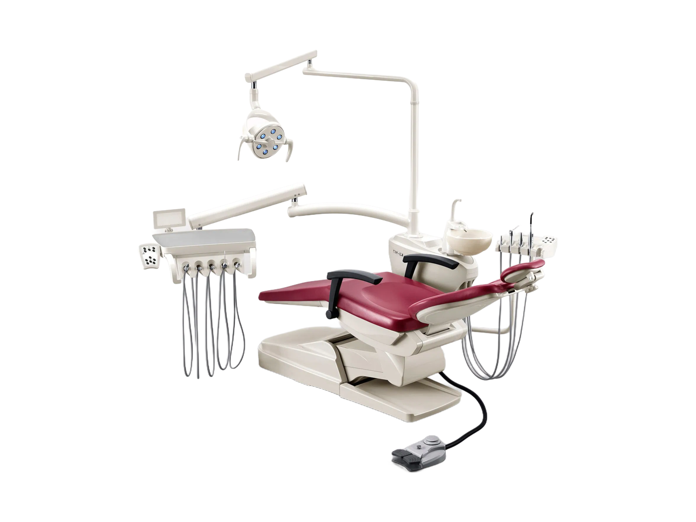 Professional Dental Equipment with LED Operation Light and Ceramic Spittoon for Dental Clinics