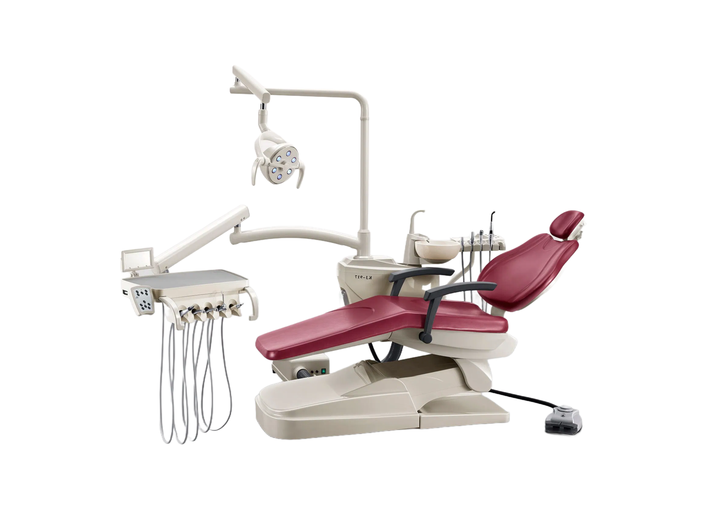 Professional Dental Equipment with LED Operation Light and Ceramic Spittoon for Dental Clinics