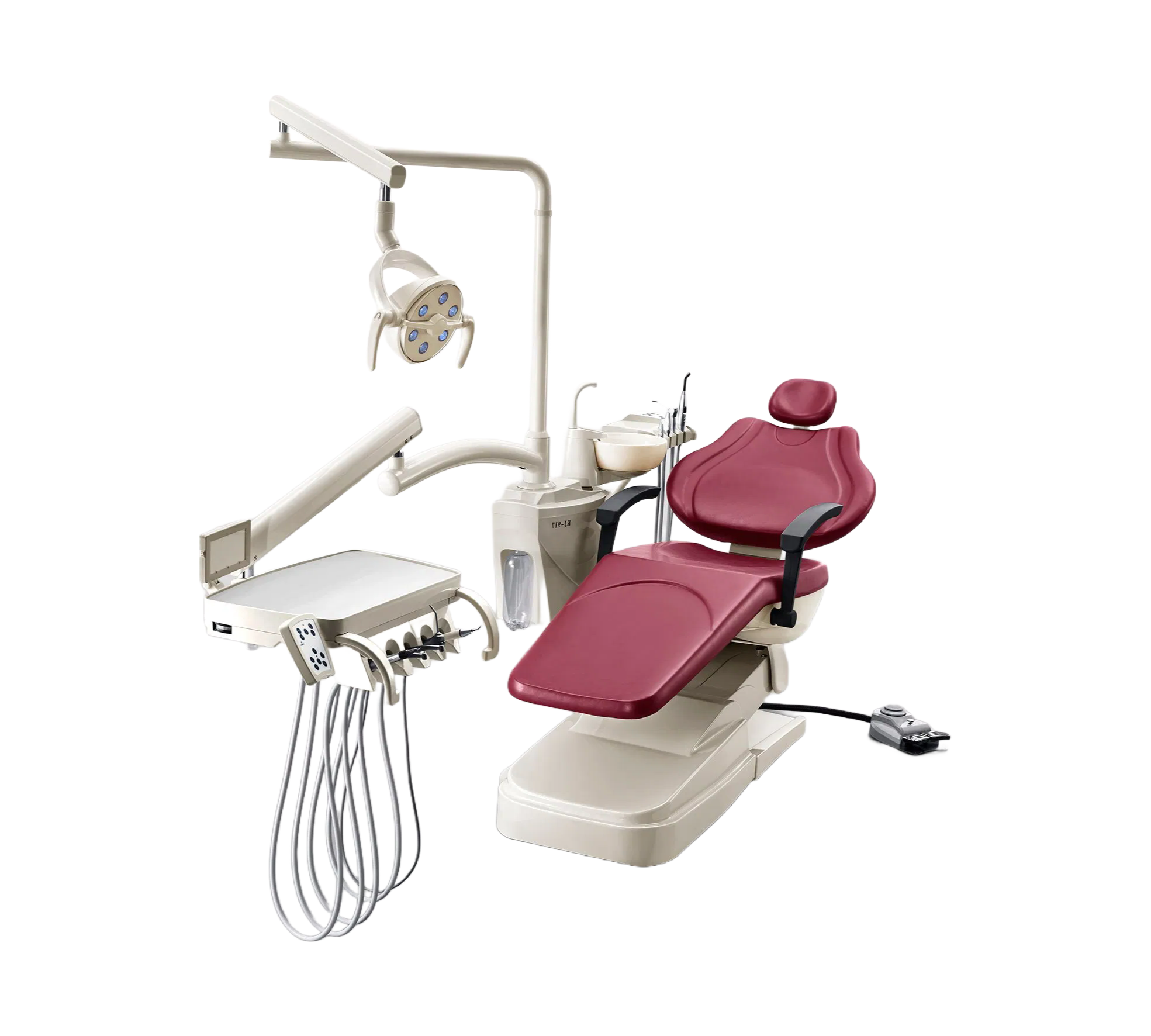 Professional Dental Equipment with LED Operation Light and Ceramic Spittoon for Dental Clinics