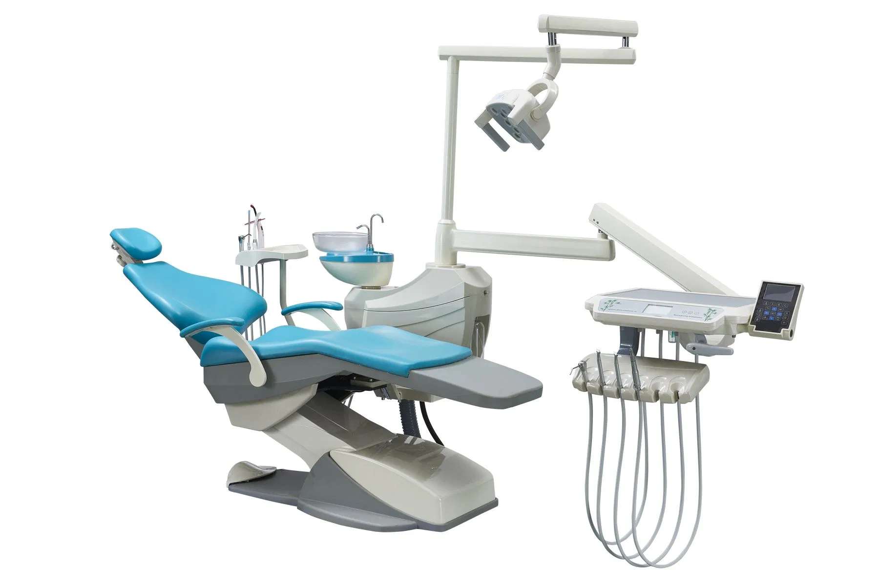Professional Full Casting Aluminum 3-Memory Program Dental Chair Unit with LED Sensor Lamp for Dental Clinics