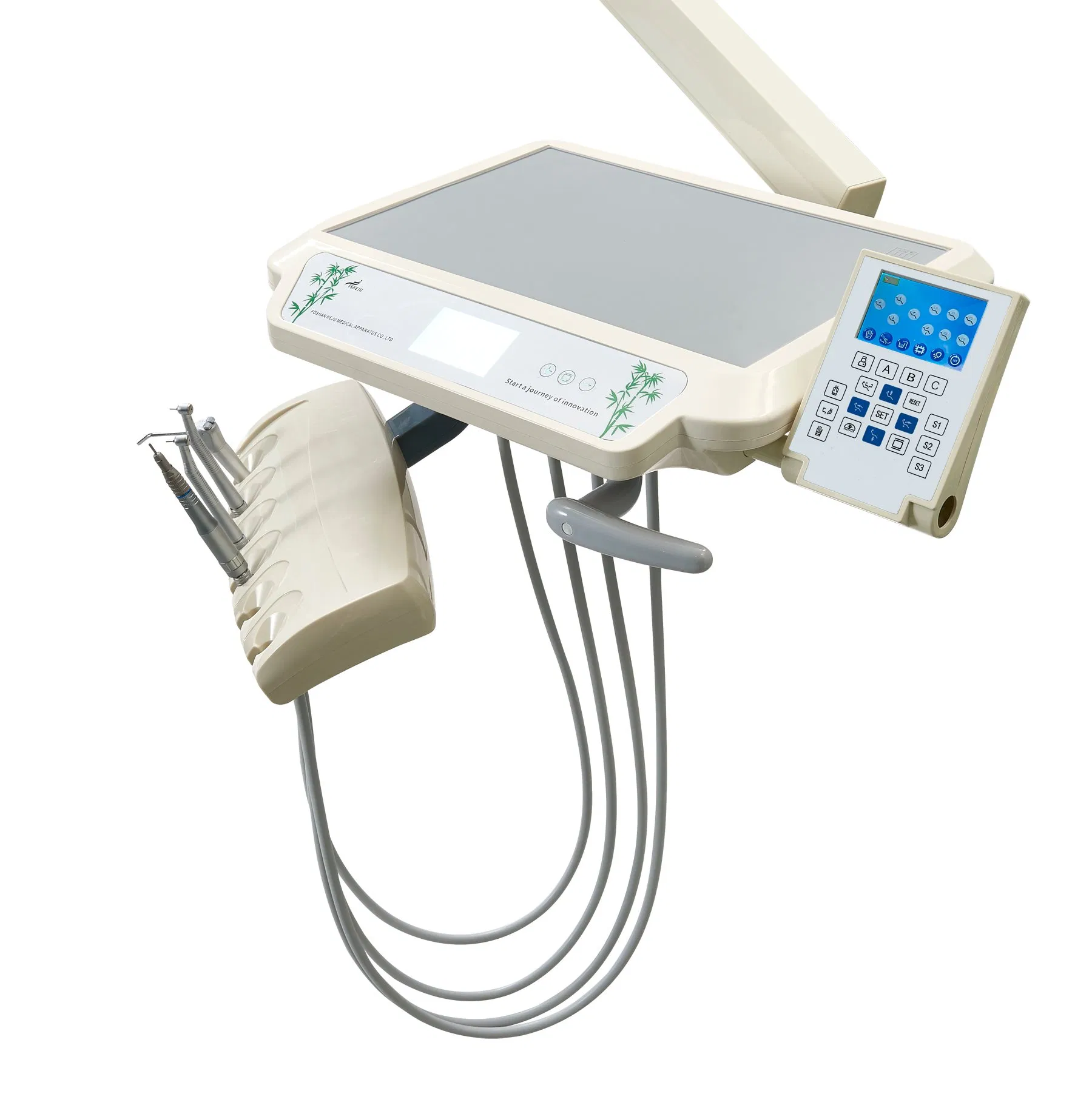 Professional Full Casting Aluminum 3-Memory Program Dental Chair Unit with LED Sensor Lamp for Dental Clinics