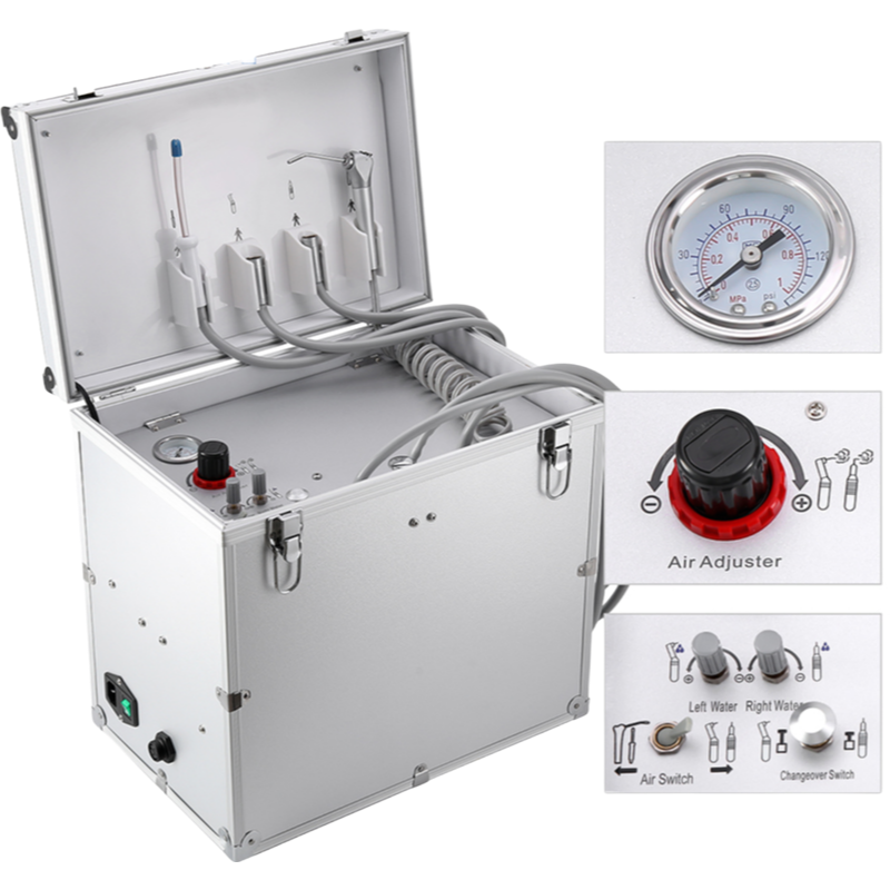 Portable Dental Suction Unit BD-402 with Air Compressor for Oral Surgery Clinics