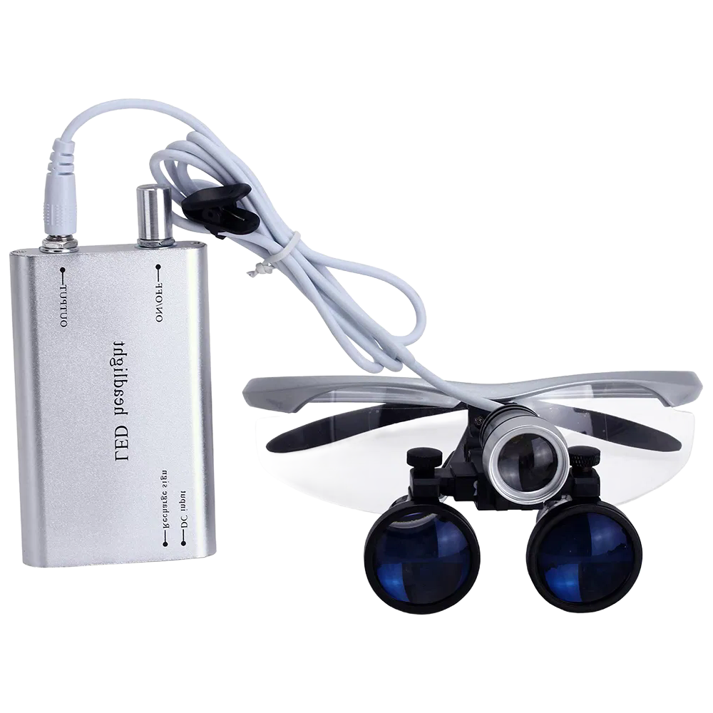 High-Precision Dental Surgical Loupe 3.5X Magnification with 30000lux LED Headlight