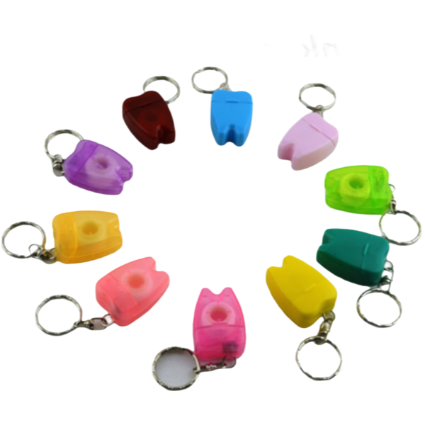 LK-S21 15m Mint Flavor Dental Floss Key Chain - CE/ISO/FDA Certified Oral Care Product