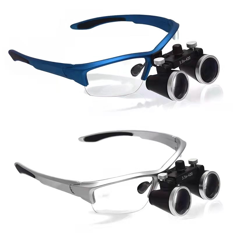 CE Certified Dental Surgical Loupes 320-420mm Working Distance with Protective Case