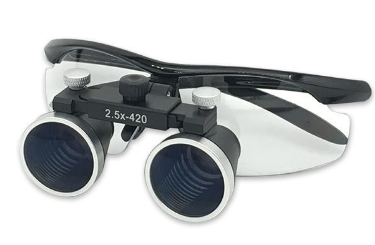 CE Certified Dental Surgical Loupes 320-420mm Working Distance with Protective Case