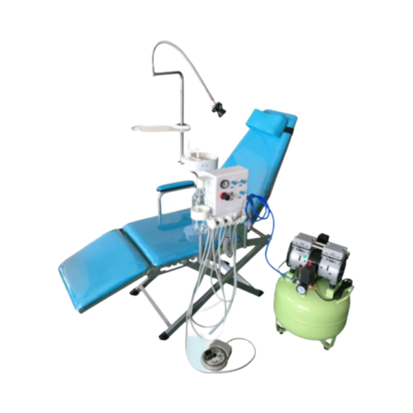Portable Dental Unit with Oil-Free Compressor and Turbine for Dental Clinics