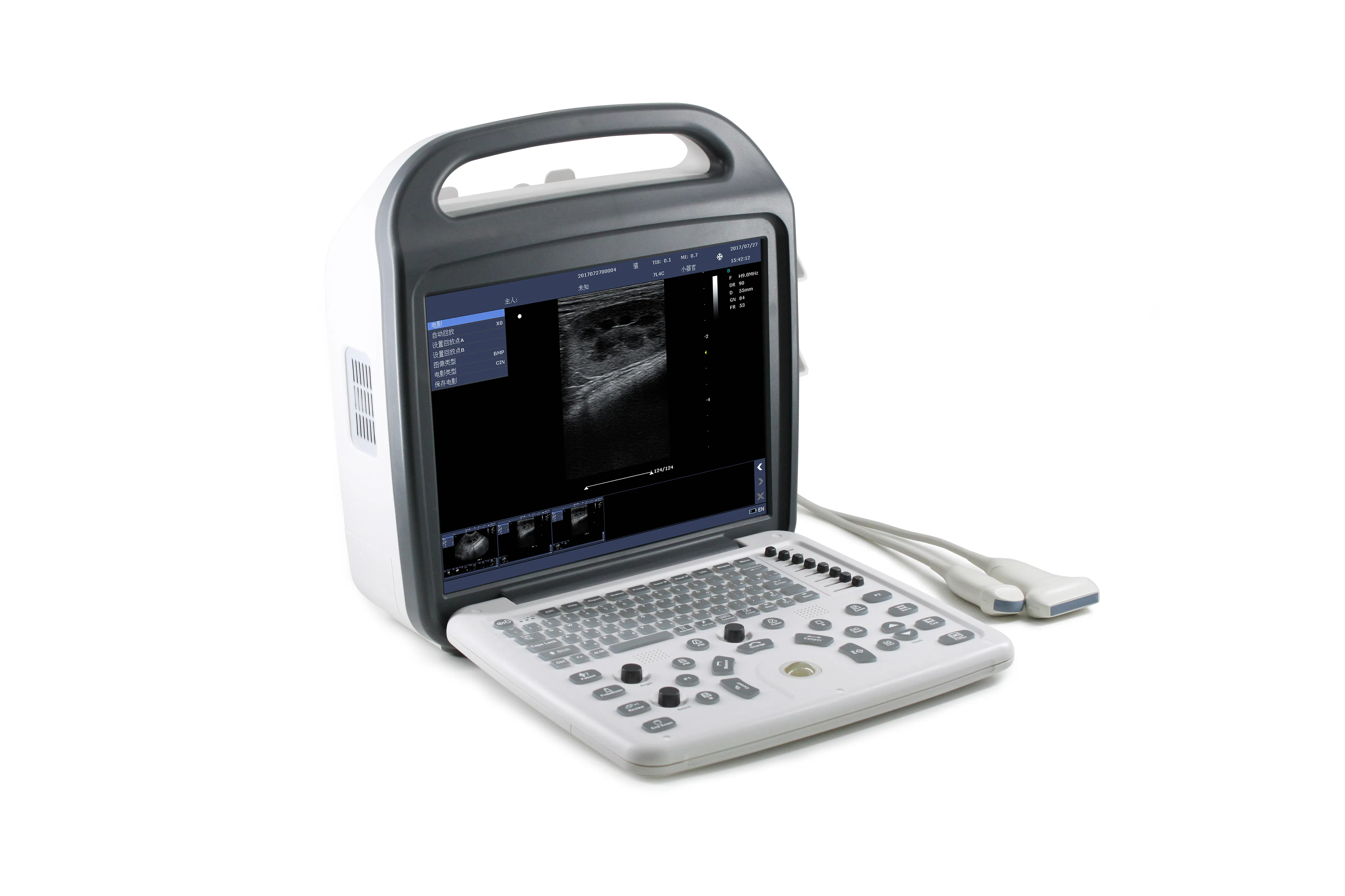 Custom DCU10 Animal Ultrasound Machine with B/M/Color/PDI/PW Modes for Comprehensive Exams