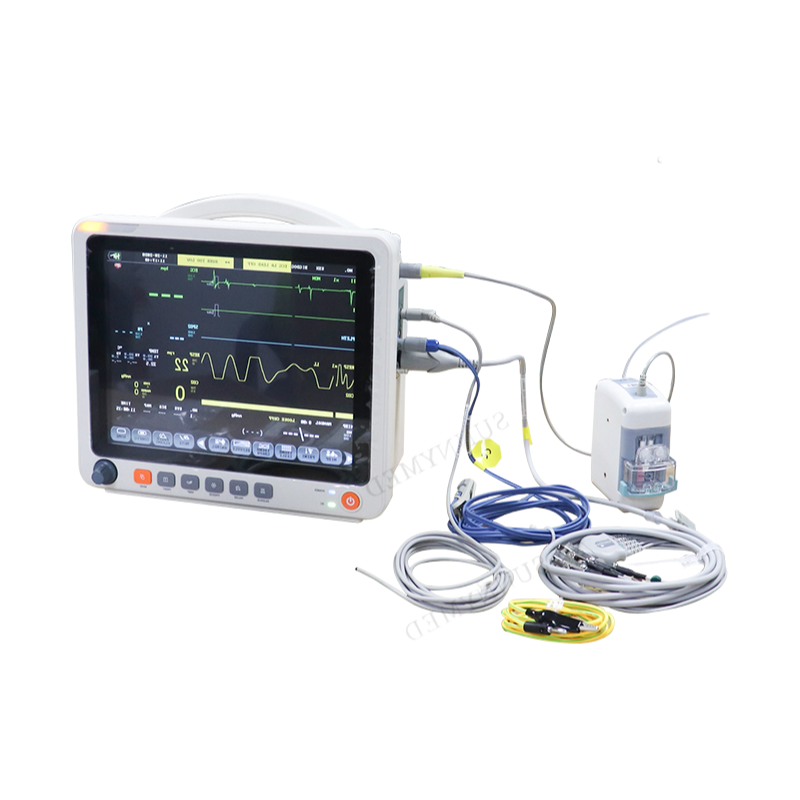 Customizable Multi-Parameter Veterinary Patient Monitor with Central Monitoring System Support